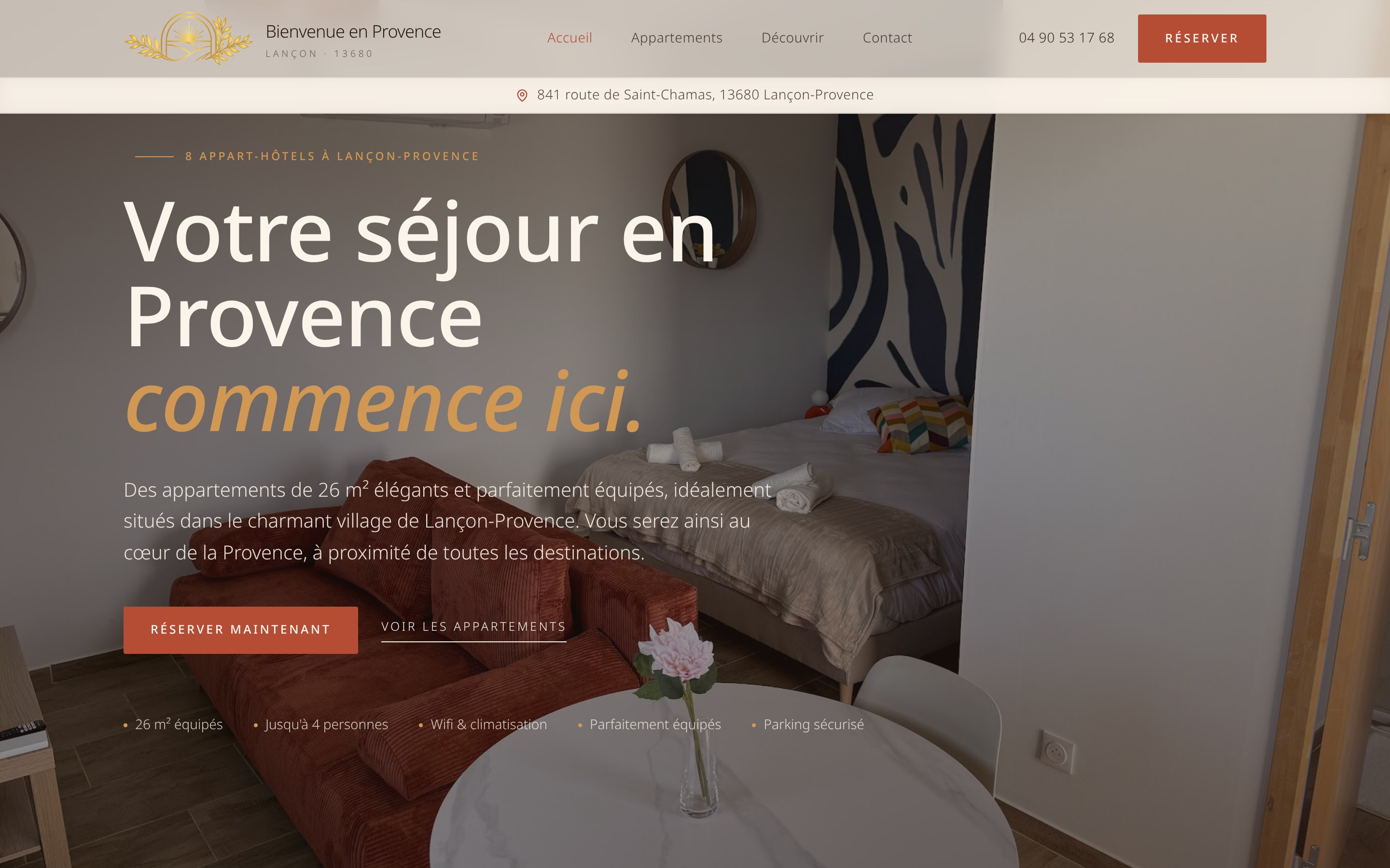 Aperçu du site Bienvenue en Provence