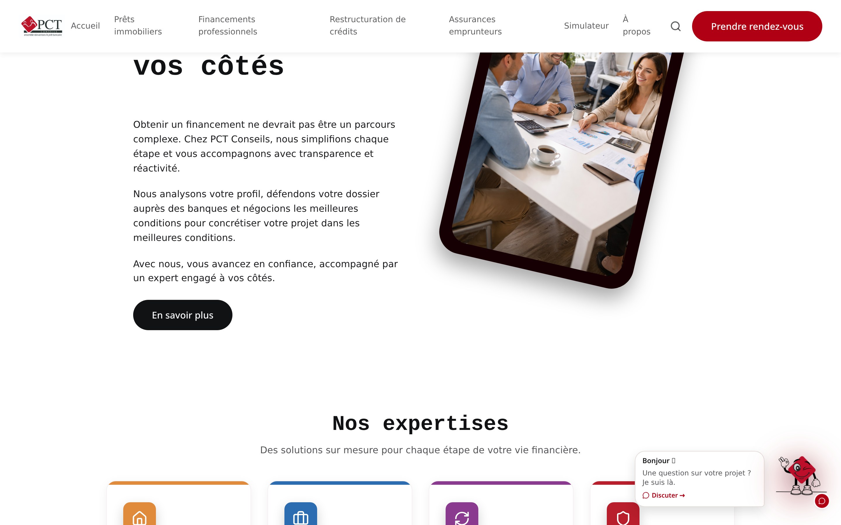 Section expertises et chiffres clés PCT Conseils